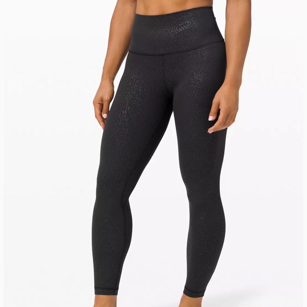 Lululemon Align Pant 25” Emboss Black - Picture 3 of 4
